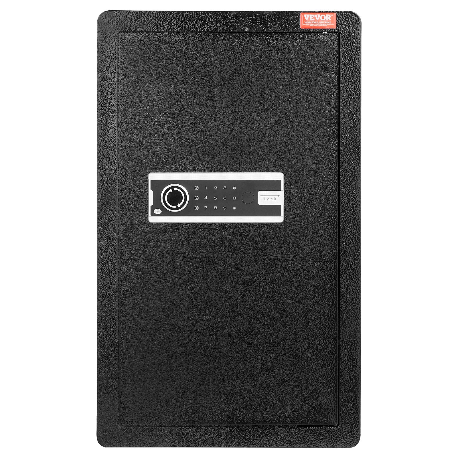 VEVOR Safe Tresor mit feuerfester Geldtasche, Einzeltür-Safe 113 L, 2 Trennwände, digitaler Möbeltresor mit Schlüssel und Code, Wertsachenbox für Geld und Schmuck, Geldtresor Schwarz