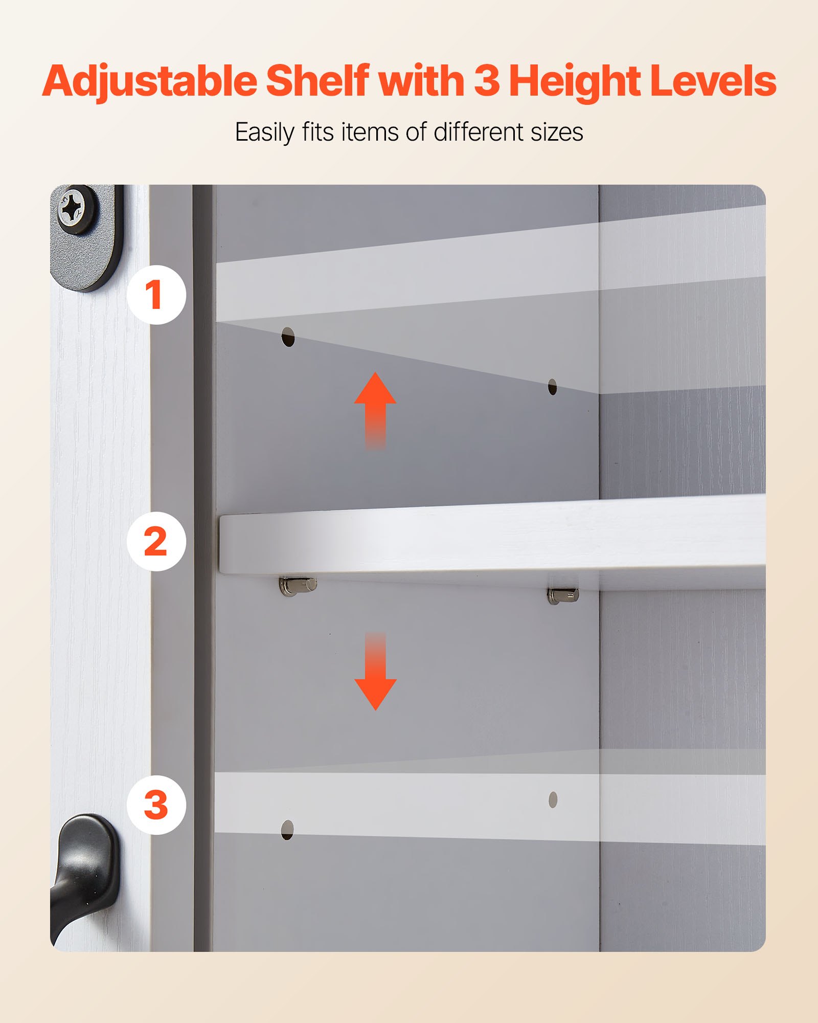 VEVOR Badezimmer Wandschrank Medizinschrank mit 2 Schiebetüren & verstellbaren Regalen, Aufbewahrungsschrank Hängeschrank mit offener Trennwand / Handtuchhalter / Haken für Küche, Toilette