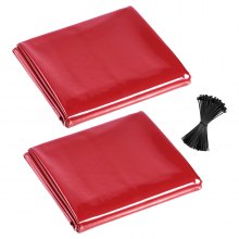 VEVOR 2er-Pack Schweißvorhang, 1740x2340 mm Schweißschutzwand, flammhemmende Vinyl-Schweißschutzwand mit 6-stufigem UV-Schutz für Werkstatt-/Industrieeinsatz, Rot (Ohne Rahmen)