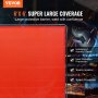 VEVOR Schweißvorhang 1,8 x 1,8 m Schweißschutzvorhang aus Flammhemmendem Vinyl Schweißschutzwand mit 4 Schwenkrädern und einem 6-stufigen UV-Schutz Schweißerdecke Schweißschutz Rot