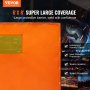 VEVOR Schweißvorhang 1,8 x 2,4m Schweißschutzvorhang aus Flammhemmendem Vinyl Schweißschutzwand mit 4 Schwenkrädern und einem 6-stufigen UV-Schutz Schweißerdecke Schweißschutz mit Fenster