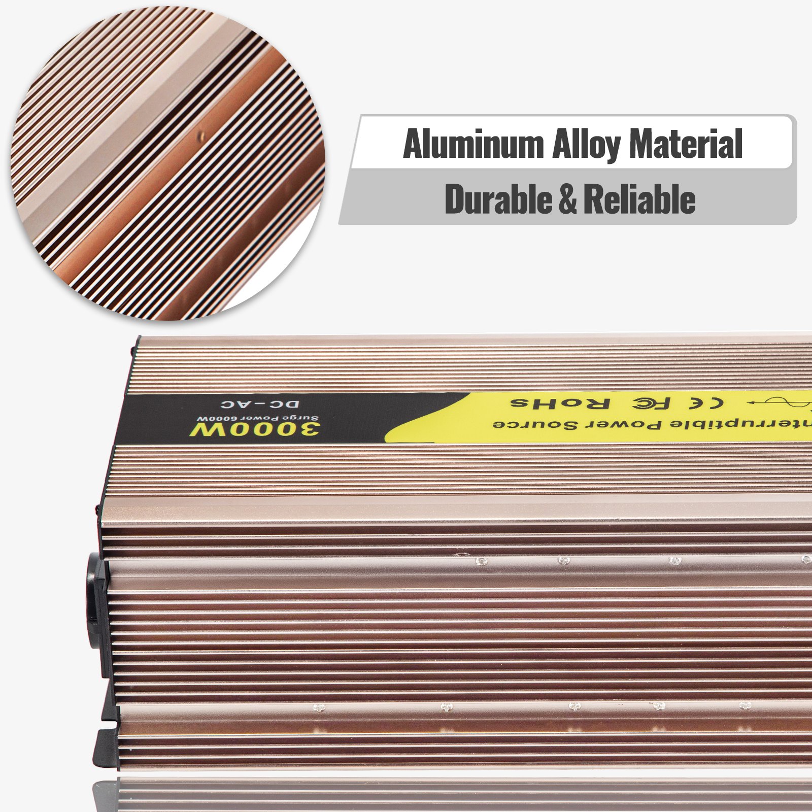 Vevor 3000 W Solar Inverter Wechselrichter Dc12v Bis Ac240v Reine Sinuswelle