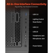 VEVOR PC-Gaming-Gehäuse Mid-Tower 3x 120 mm ARGB-Lüfter für ATX-Motherboard