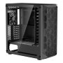 VEVOR PC-Gaming-Gehäuse, Mid-Tower, gehärtetes Glaspanel mit hohem Luftstrom, Staubfilter, 4x 120-mm-Lüfter, Kabelmanagement, für GPUs mit bis zu 270 mm Länge, kompatibel mit ATX/M-ATX/ITX