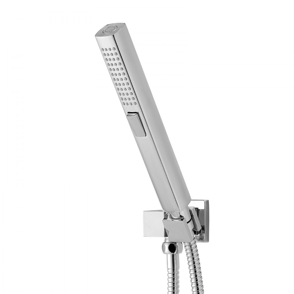 VEVOR Duschsystem-Set mit 10 Zoll Regenduschsystem / 6 Körperbrausen / 2 in 1 Handbrause, drehbarer Regenkopfsystem (3 Funktionen), Messingventil und Verkleidungssatz, Chrom Badezimmer