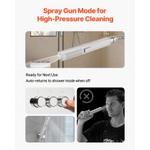 VEVOR Duschsystem-Set mit 10 Zoll Regenduschsystem / 6 Körperbrausen / 2 in 1 Handbrause, drehbarer Regenkopfsystem (3 Funktionen), Messingventil und Verkleidungssatz, Chrom Badezimmer