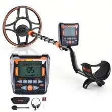 VEVOR Metalldetektor für Erwachsene, 304,8 mm, Profi Metallsuchgerät mit 6 Modi, Golddetektor, IP68 Wasserdichte Suchspule mit Display, Kopfhörer, Verstellbare Länge, zur Goldschatzsuche