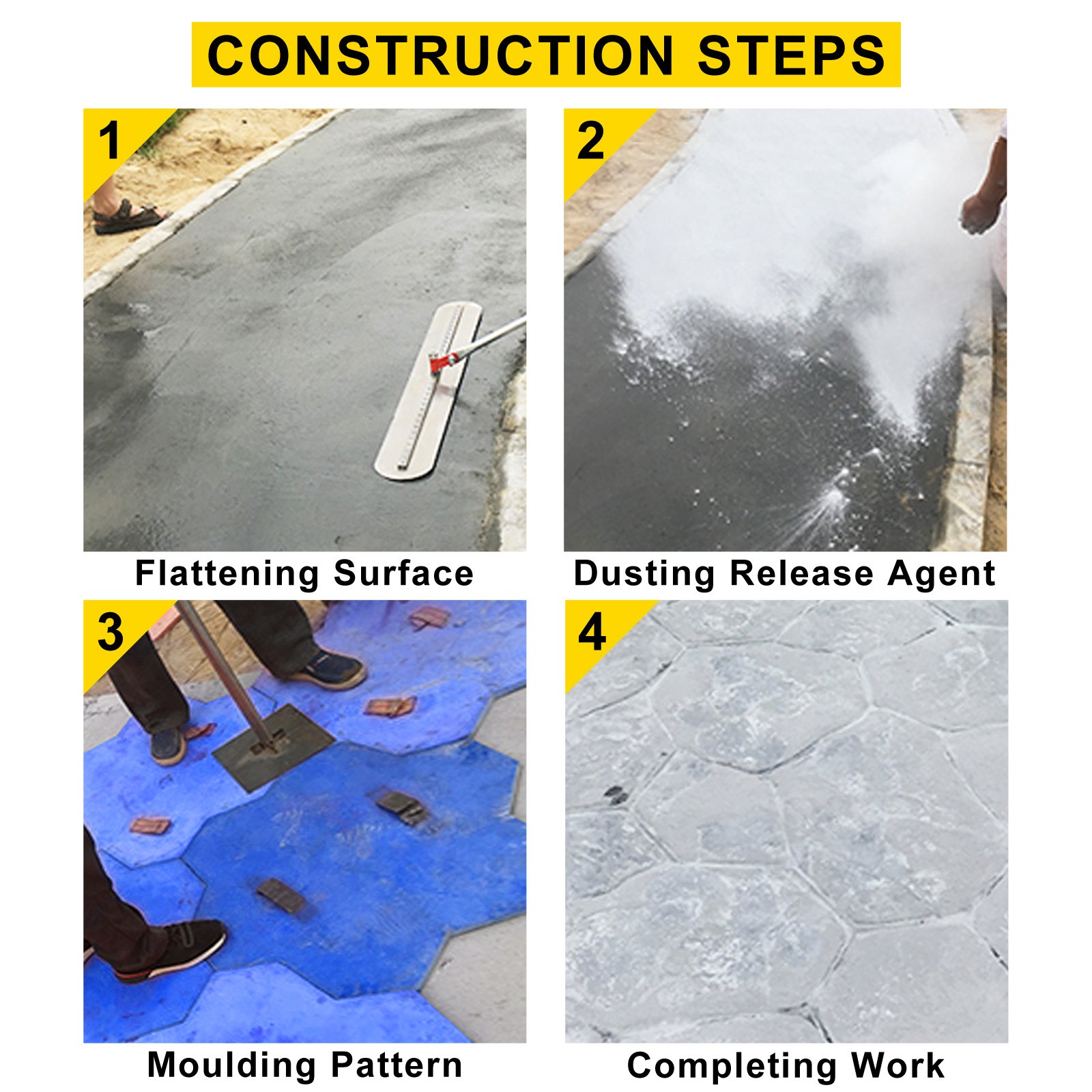 Vevor Schalungsformen Gießform Betonformen Zum Steine Selber Gießen 1,5 X 74 Cm