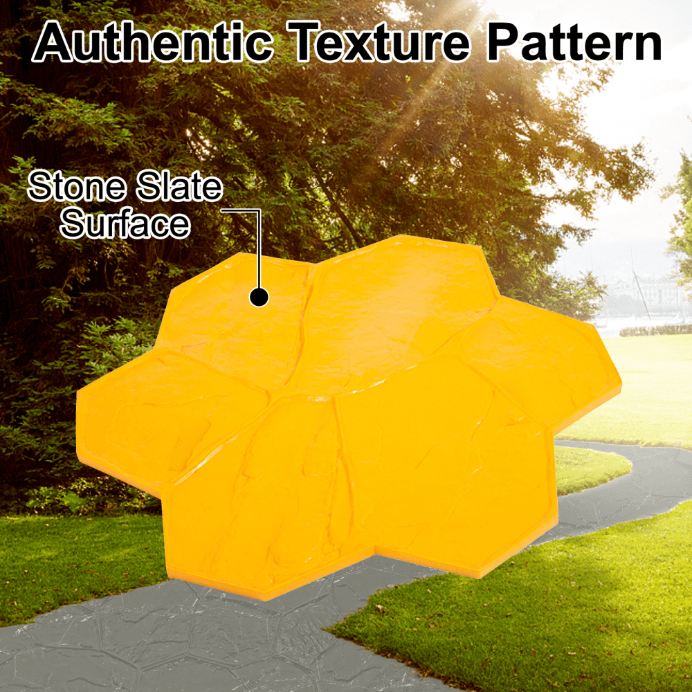 Vevor Betonformen 76x76cm Schalungsform Steinstruktur Gießform 4 Stk. Sechseckig