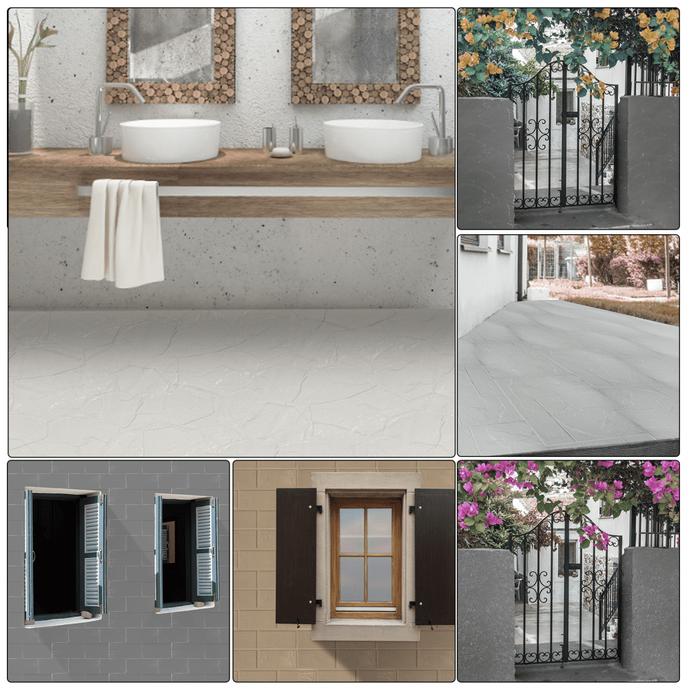 Vevor Betonformen 76x76cm Schalungsform Steinstruktur Gießform 4 Stk. Sechseckig