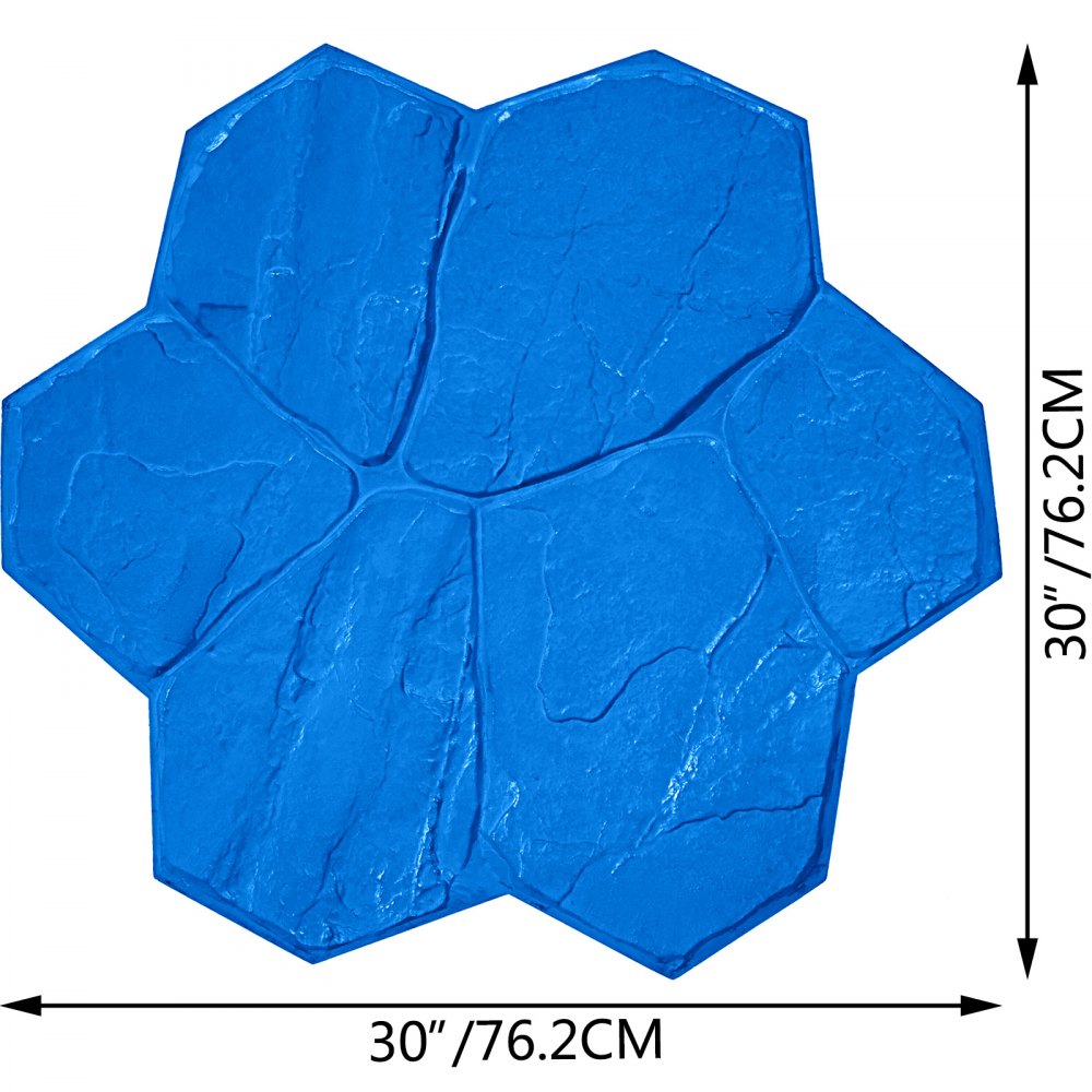 Vevor Betonformen 76x76cm Schalungsform Steinstruktur Gießform 4 Stk. Sechseckig