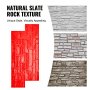 VEVOR Betonstempelmatte, 71 x 30 x 1,5 cm, Betonstrukturhaut, Polyurethan-Stempel, Steinfliesen-Strukturmatte, Schieferbodenabdruck, nahtloser Stempel, Betonformen für dekorative Außenbereiche, rot