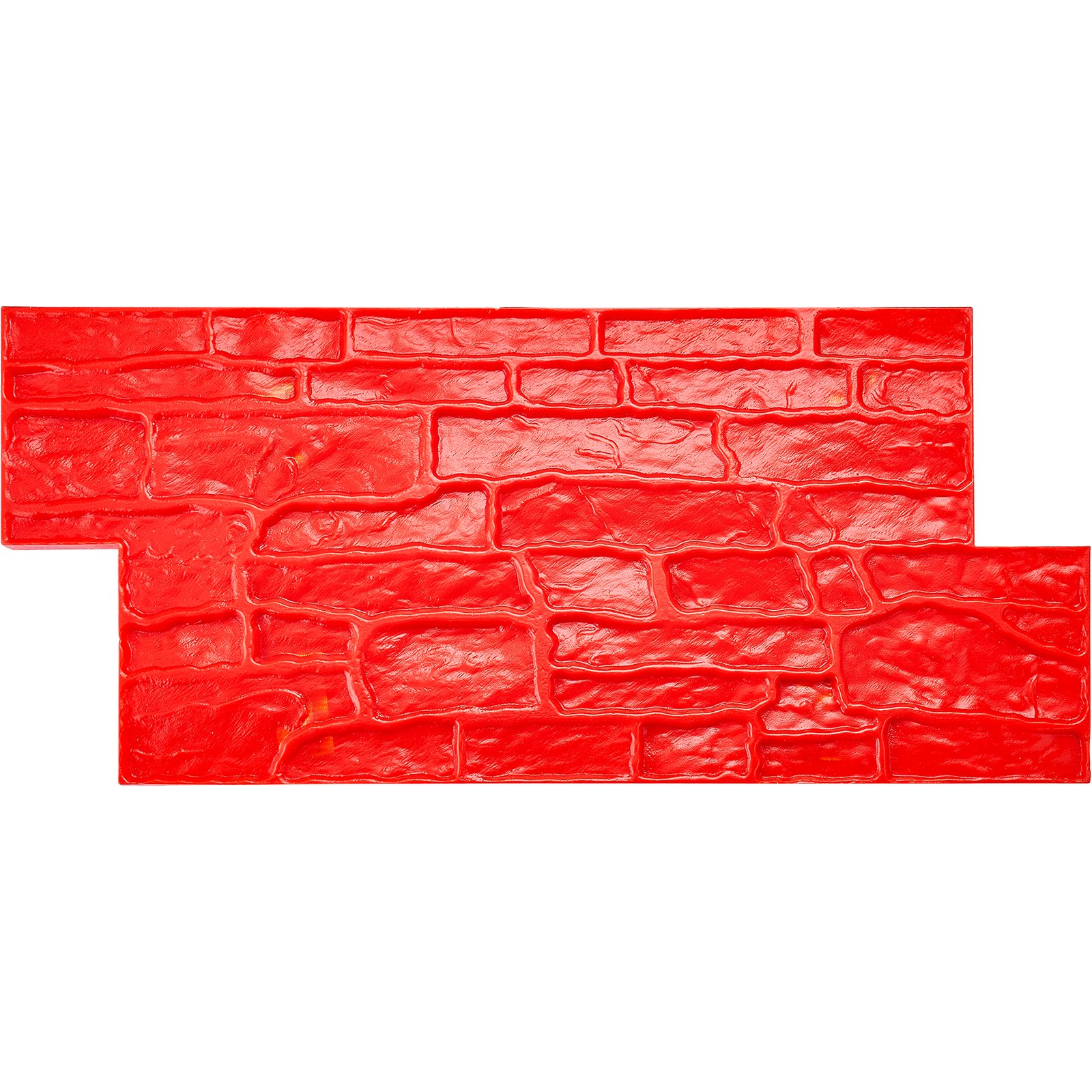 VEVOR Betonstempelmatte, 71 x 30 x 1,5 cm, Betonstrukturhaut, Polyurethan-Stempel, Steinfliesen-Strukturmatte, Schieferbodenabdruck, nahtloser Stempel, Betonformen für dekorative Außenbereiche, rot