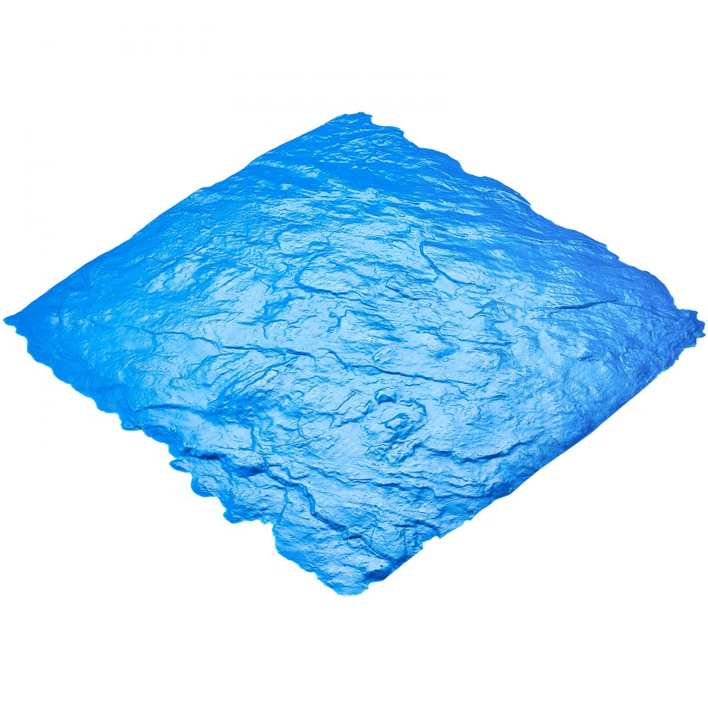 VEVOR Betonstempelmatte, 61 x 61 cm, Betonstrukturhaut, Polyurethan-Stempel, Steinfliesen-Strukturmatte, Schieferbodenabdruck, nahtloser Stempel, Betonformen für dekorative Außenbereiche, blau