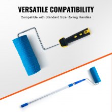 VEVOR Betonstempel, 8-1/2 x 3 Zoll und 7-1/2 x 2 Zoll, Beton-Polyurethan-Stempelrolle, Steinfliesen-Strukturmatte, Schieferbodenabdruck, nahtloser Stempel, Betonstrukturierungshautformen für dekorative Außenbereiche