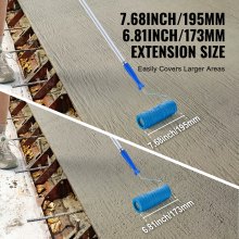 VEVOR Betonstempel, 8-1/2 x 3 Zoll und 7-1/2 x 2 Zoll, Beton-Polyurethan-Stempelrolle, Steinfliesen-Strukturmatte, Schieferbodenabdruck, nahtloser Stempel, Betonstrukturierungshautformen für dekorative Außenbereiche