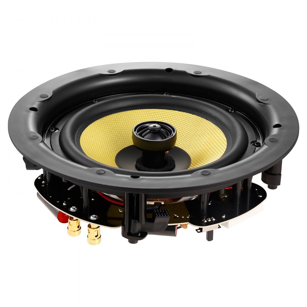 VEVOR 20 cm ceiling speaker, 200 W, ceiling and wall mounting speaker system with 8 Ω impedance, 89 dB sensitivity, for kitchen, living room, bedroom or covered verandas