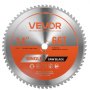 VEVOR Kreissägeblatt (355 mm φ & 66 scharfe Zähne & 2,4 mm Dicke) ideal für Metallschneiden, kompatibel mit Kreissäge, Sägeblatt aus legiertem Stahl mit geräuschreduzierenden Wärmeabzügen