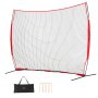 VEVOR Barrikaden-Backstop-Netz, 393 x 140 x 275 cm Ballsport-Absperrnetz, Tragbare Übungsausrüstung mit Tragetasche, Schutzschirm für Baseball-, Softball-, Lacrosse-, Fußball- und Hockeytraining