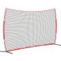 VEVOR Barricade Backstop Net, 20x10 ft Ball Sports Barrier Netting, Portable Practice Equipment with Carry Bag, Protection Screen for Baseball Softball Lacrosse Soccer Hockey Training, for Backyard