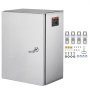 VEVOR Schaltschrank NEMA Edelstahlgehäuse, 400x300x205 mm, NEMA 4X Stahl-Elektroanschlussdose, IP66 wasser- und staubdicht, für den Innen- und Außenbereich, mit Montageplatte