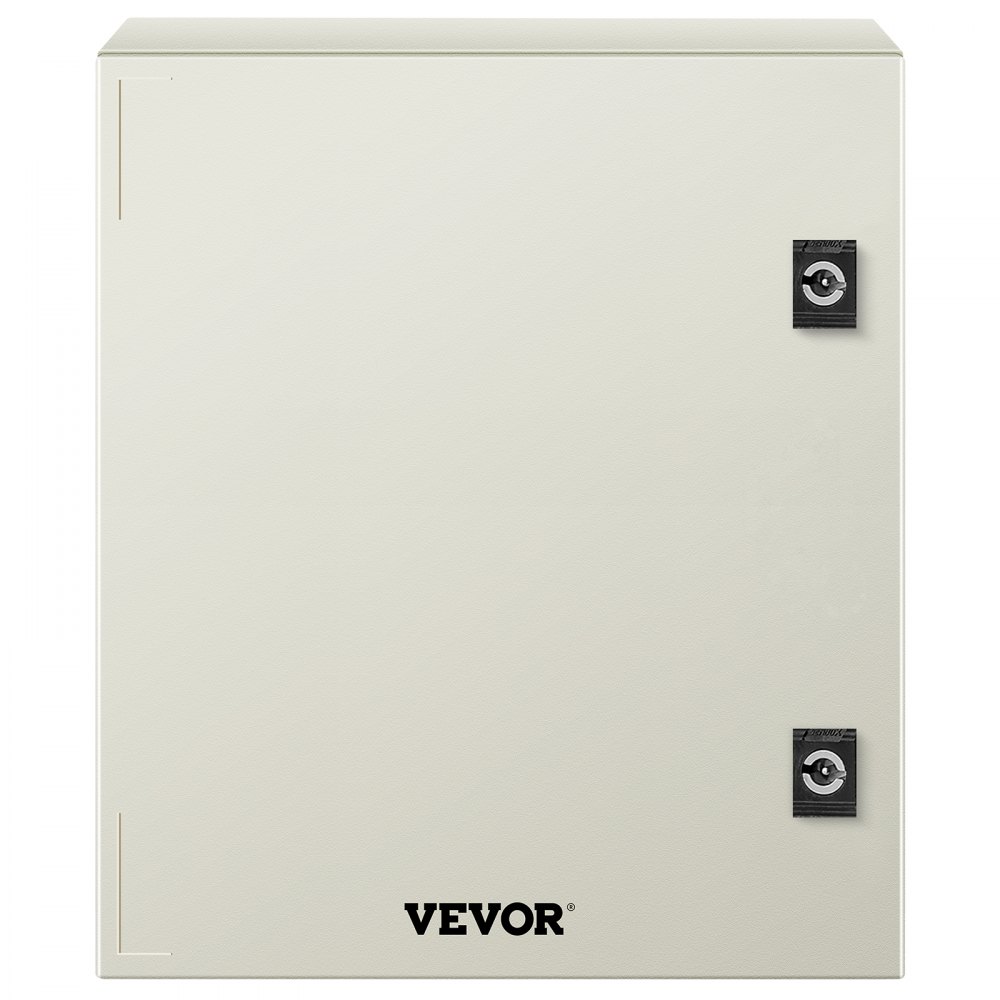 VEVOR junction box, NEMA steel enclosure, 40 x 30 x 20 cm, NEMA 3X fiber optic distribution cabinet, IP66 waterproof and dustproof, electrical junction box for outdoor/indoor use, with mounting plate