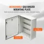 VEVOR Schaltschrank NEMA-Gehäuse, 400x500x200 mm, NEMA 4X Glasfaser-Stahl-Elektrobox, IP66 wasserdicht & staubdicht, Klappanschlussdose für den Innen- &Außenbereich, mit Montageplatte
