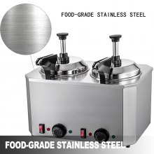 VEVOR Elektrischer Fudge Nacho Käse Schokolade Spender Wärmer für Restaurant usw. mit 2 Pumpen