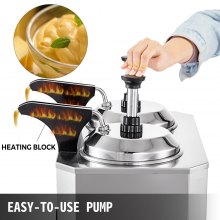 VEVOR Elektrischer Fudge Nacho Käse Schokolade Spender Wärmer für Restaurant usw. mit 2 Pumpen