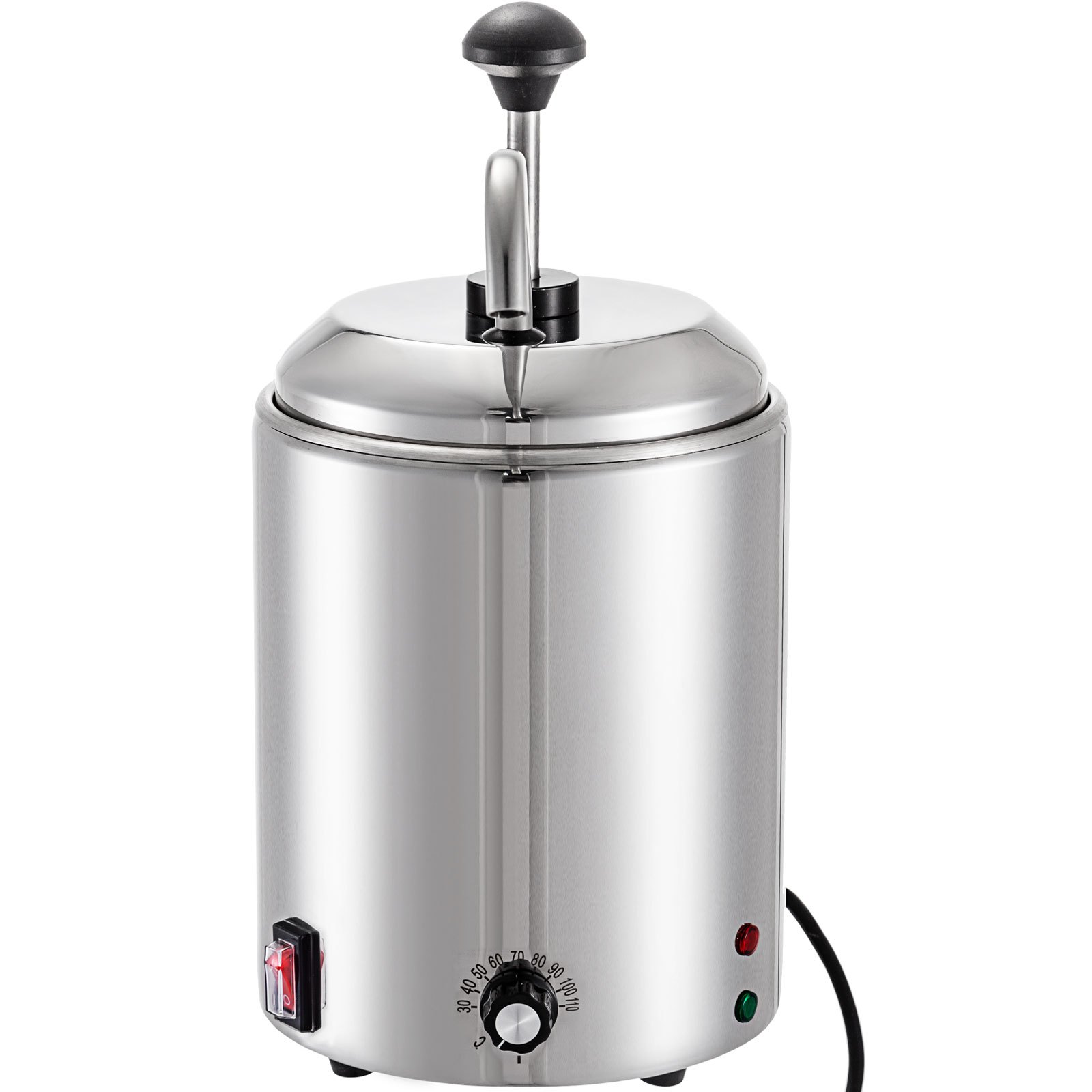 Pumpspender Soßenspender 2,5l Käsekessel Spenderpumpe Thermo-sauciere Edelstahl