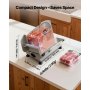 VEVOR Allesschneider Fleischschneider 150 W elektrische Aufschnittmaschine mit 17 cm Klinge, Fleischschneidemaschine mit 0–15 mm einstellbarer Dicke, für gefrorenes Fleisch Schinken Prime Steak