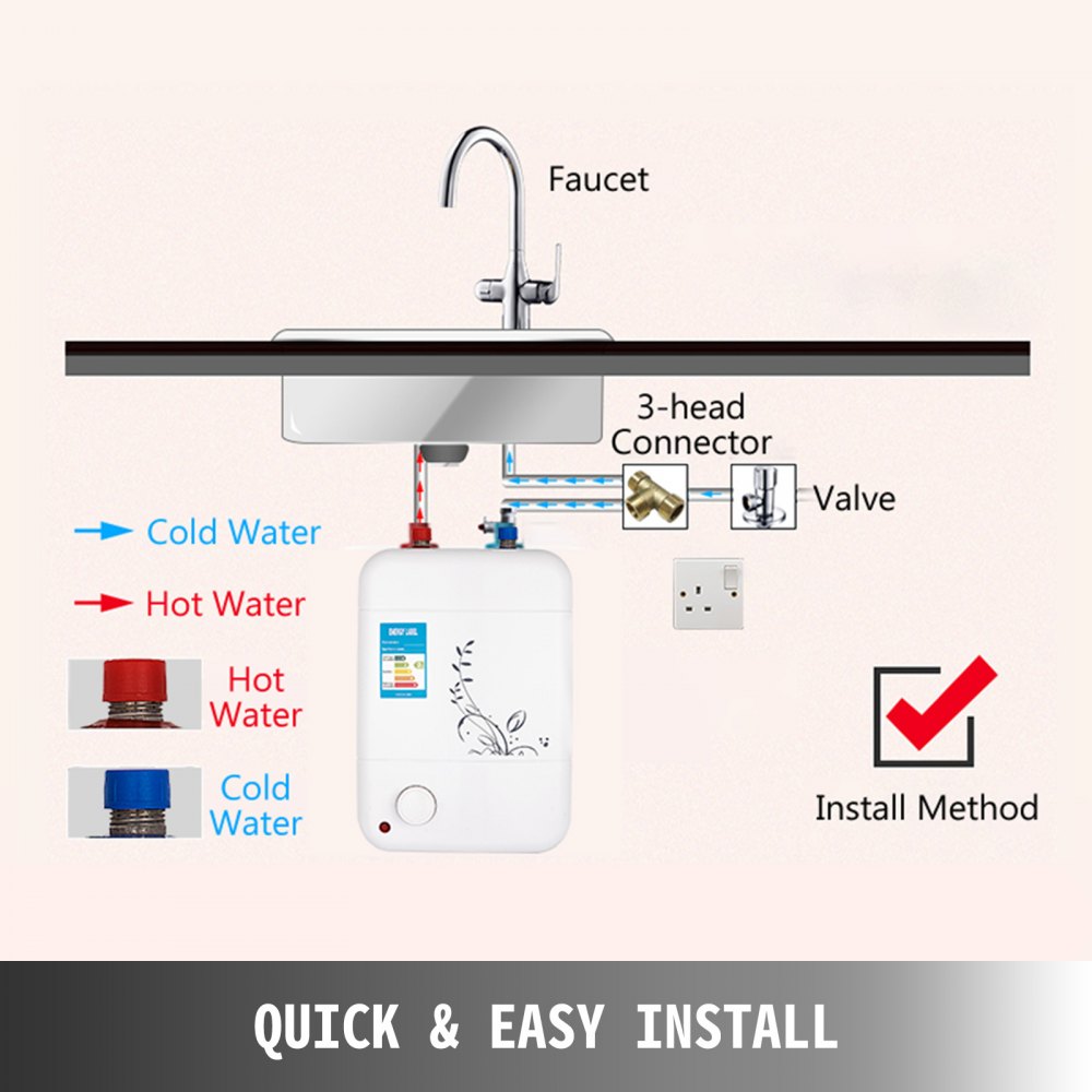 Warmwasserspeicher Boiler Untertischgerät 10l High Efficiency Küche Badezimmer
