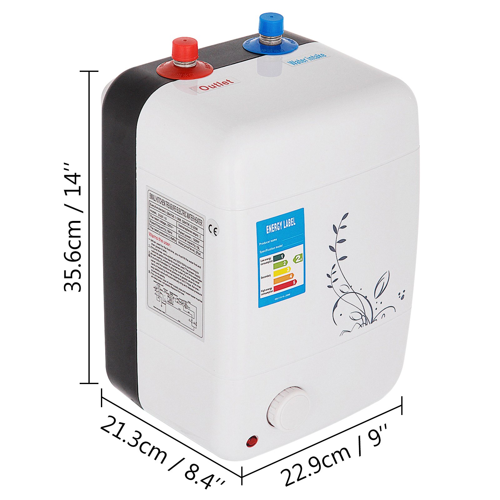 Warmwasserspeicher Boiler Untertischgerät 10l High Efficiency Küche Badezimmer