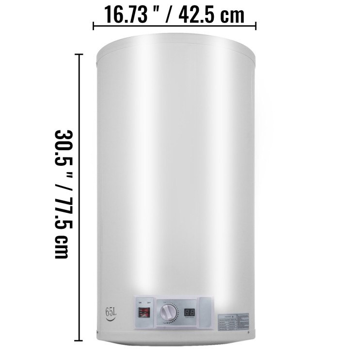 65L Elektro-Warmwasserbereiter Schnellheizhahn MIT / Duschkopf & Wasserhahn