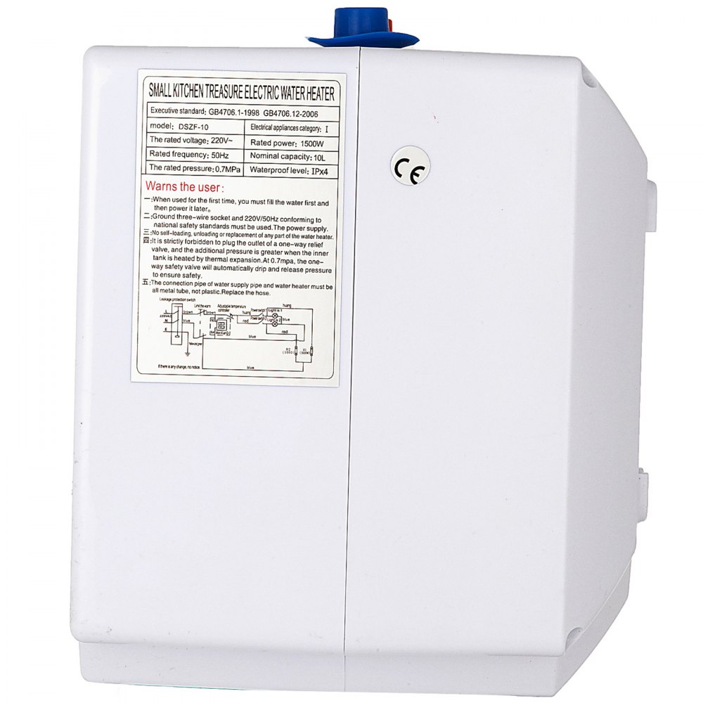 Warmwasserspeicher Boiler Untertischgerät 15l Edelstahl Einstellbar 1500w