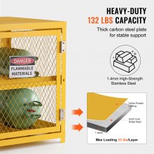 VEVOR Horizontaler Zylinder-Lagerschrank, 4 x 33 lb Kapazität, Propan-Lagerkäfig
