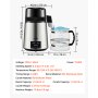 VEVOR Wasser Destilliergerät mit Temperaturregelung, 4 L Destillierer Edelstahl 1750W Wasserdestilliergerät Reine Wasser Distiller mit Glaskanne, 1,5 L/Std. Destillationsapparatur Water Distiller