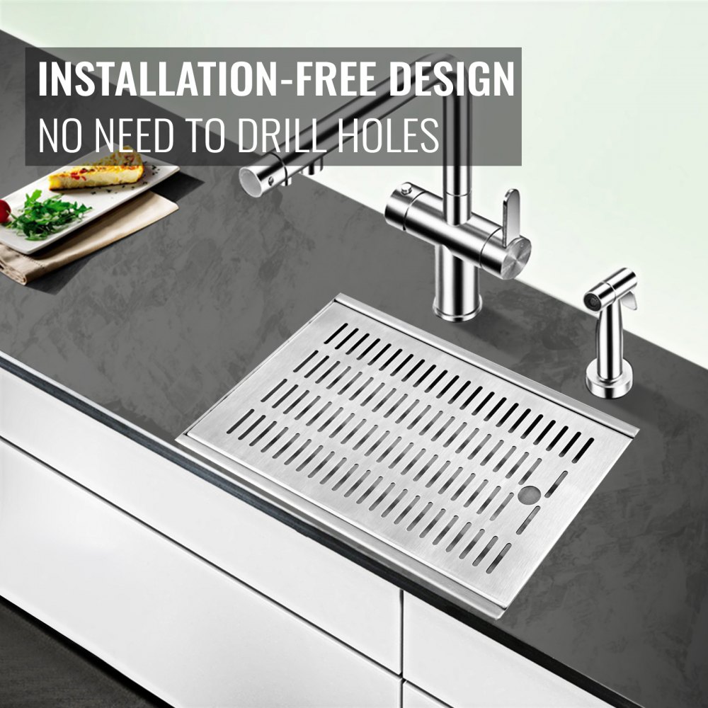 Vevor Tropfblech Zum Auflegen 440x195x27 Mm Edelstahl Tropfblech Zapfanlage