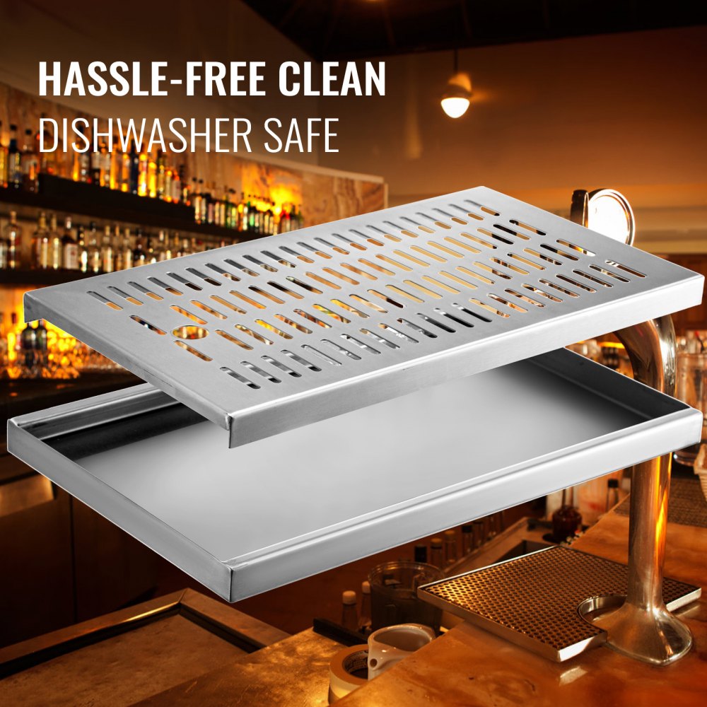 Vevor Tropfblech Zum Auflegen 440x195x27 Mm Edelstahl Tropfblech Zapfanlage