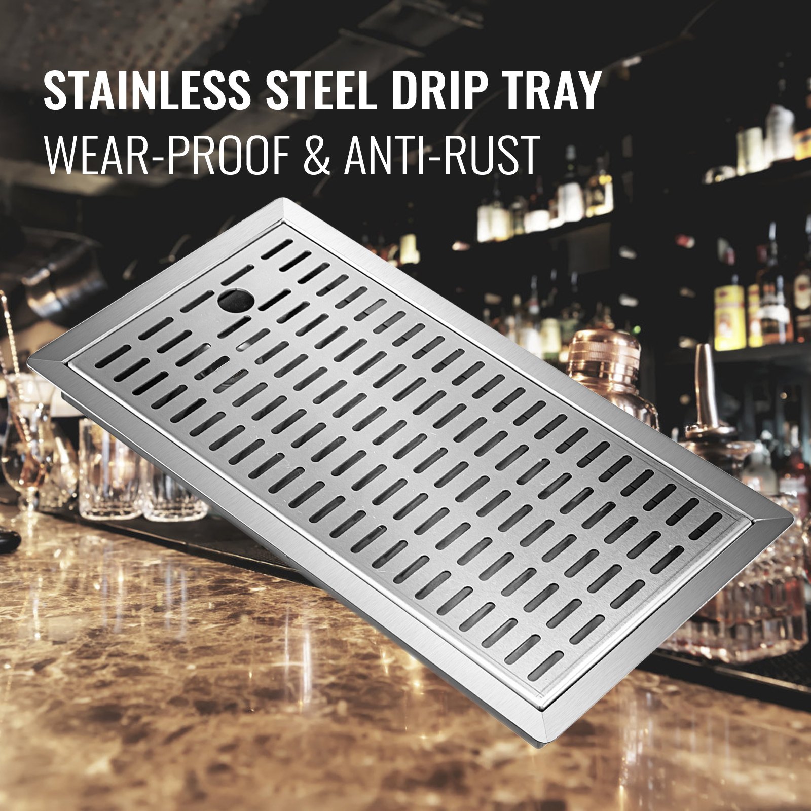 Vevor Tropfblech Zum Auflegen 440x240x27 Mm Edelstahl Tropfblech Abtropfschale