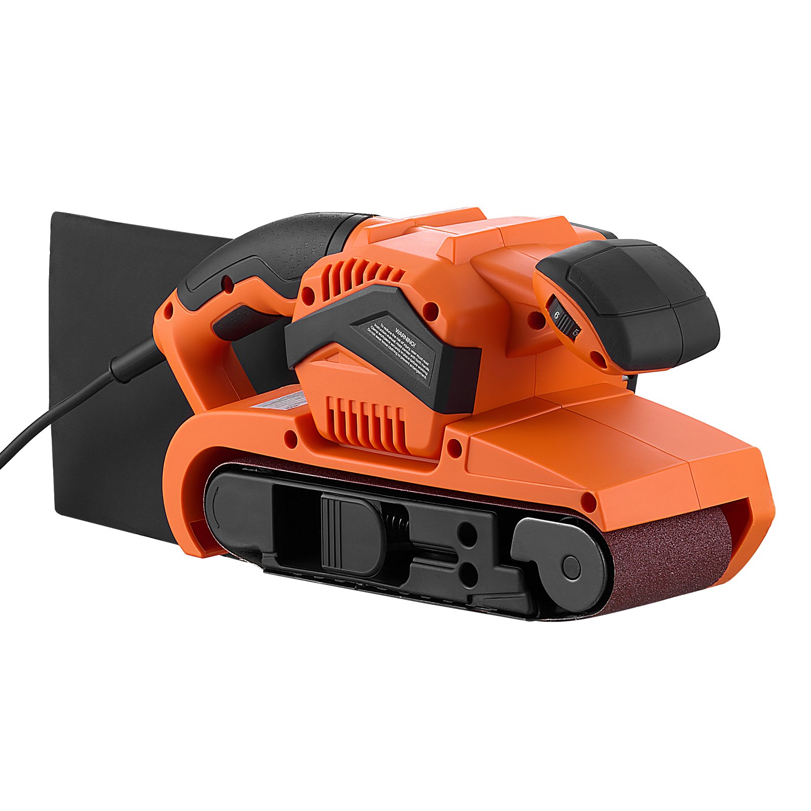 VEVOR 750W Bandschleifer Elektrischer Holzschleifer 7,6x53,3cm Bandgröße, 3,2-6,2m/s Drehzahlregelung, 10 Schleifbänder, 2 Staubbeutel, 3m Netzkabel, Staubsaugeradapter, 2-in-1 Hand- & Tischgerät