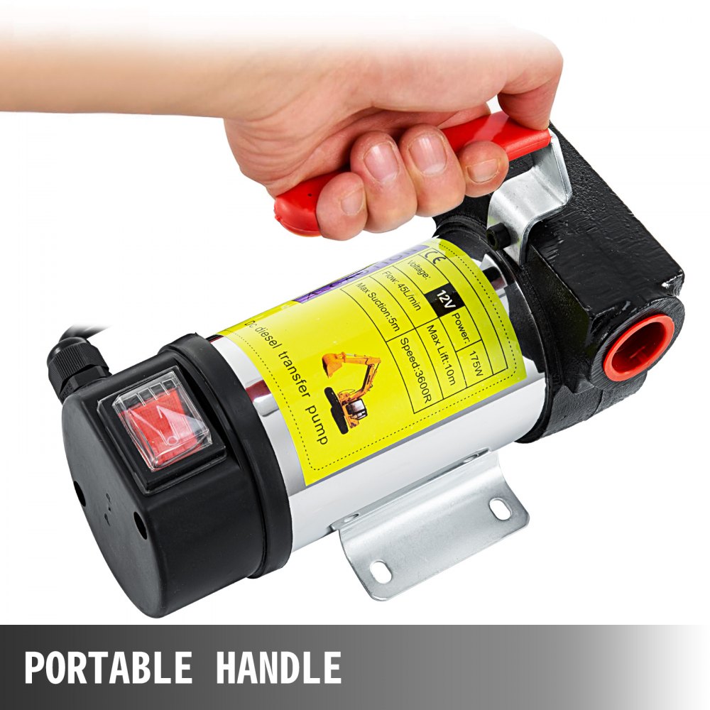 12v 45l/min Heizölpumpe Dieselpumpe Selbstansaugend Automatik Pistole ölpumpe A