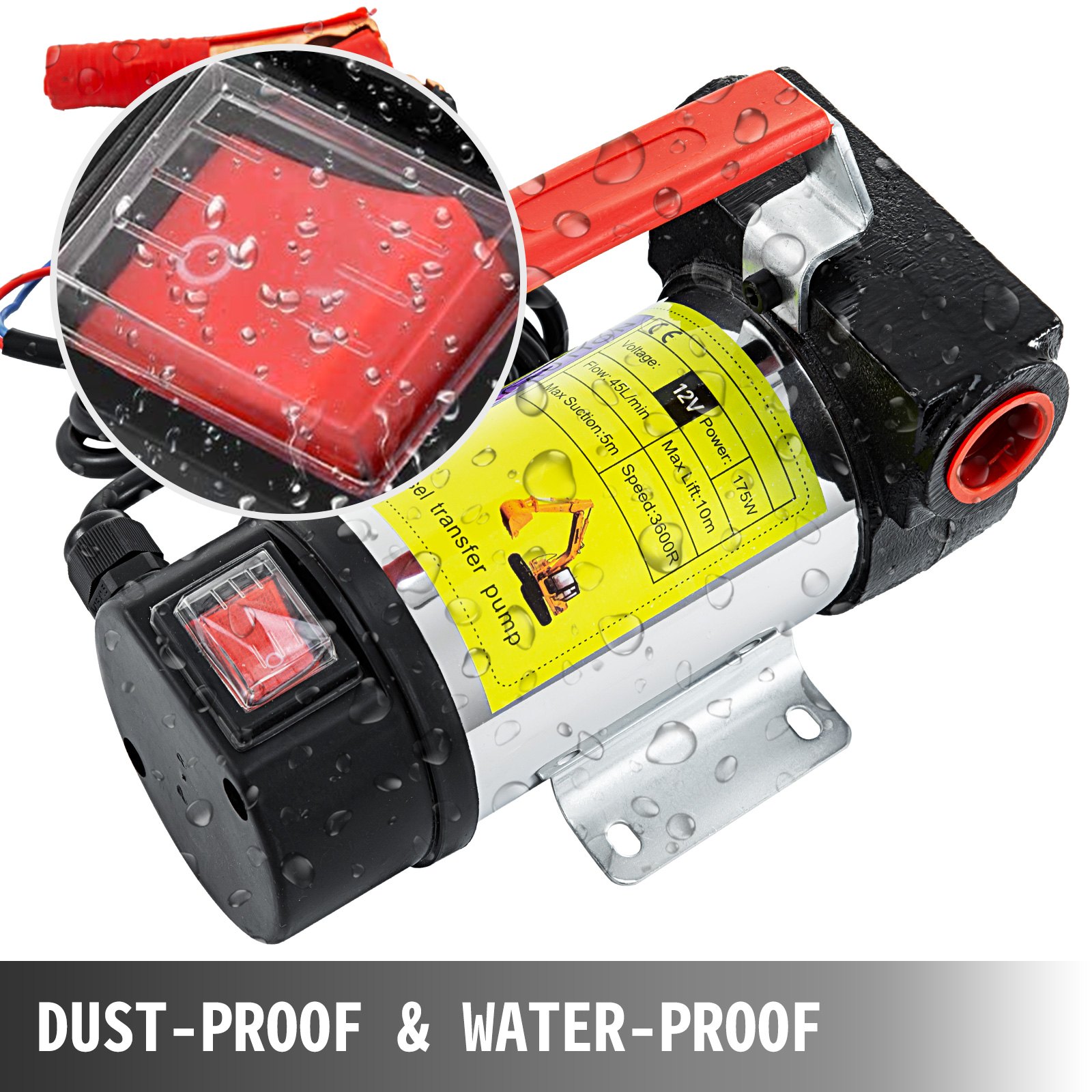 12v 45l/min Heizölpumpe Dieselpumpe Selbstansaugend Automatik Pistole ölpumpe A