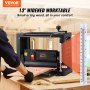 VEVOR Dickenhobel 1,8kW Hobelmaschine 2xHobelmesser Dickenhobelmaschine Max. Schnitttiefe 0,3cm Max. Schnittstärke 15cm Hobel Ideal zur Holzbearbeitung für Tischler Heimwerker und Dekorateure