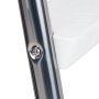 VEVOR Poolleiter Edelstahl 150 kg Tragkraft, Einstiegsleiter A-Rahmen, Sicherheitsleiter für Aufstellpools mit 125 cm Pooltiefe, Einstiegshilfe mit Rutschfesten 3 Stufen & Plattform, Silber
