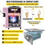 VEVOR Kommerzielle Softeismaschine, 10-20 L pro Stunde Produktion Rosa Speiseeisbereiter LCD-Bildschirm, 1000 W Eiscrememaschine mit 4,5 L Trichter, 550 x 210 x 680 mm Softeismaschine Desktop