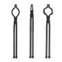 VEVOR Blacksmith Tongs Set, V-Bit, Wolf, ZV Tongs, 3 pcs. Carbon Steel Blacksmith Tongs, 461 x 68 x 18 mm / 458 x 38 x 19 mm / 463 x 78 x 52.3 mm, Blacksmith Tongs with Extended Handle