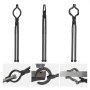 VEVOR Blacksmith Tongs Set, V-Bit, Wolf, ZV Tongs, 3 pcs. Carbon Steel Blacksmith Tongs, 461 x 68 x 18 mm / 458 x 38 x 19 mm / 463 x 78 x 52.3 mm, Blacksmith Tongs with Extended Handle