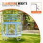 VEVOR Mini-Trampolin Kinder Indoor-Trainings-Rebounder mit Netz 147cm Outdoor