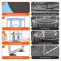 VEVOR Mini-Trampolin Kinder Indoor-Trainings-Rebounder mit Netz 147cm Outdoor